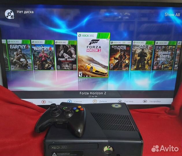 Игровая приставка Xbox 360 + Forza Horizon+63 игры