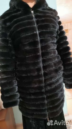 Шуба норковая с капюшоном 46 48 трансформер