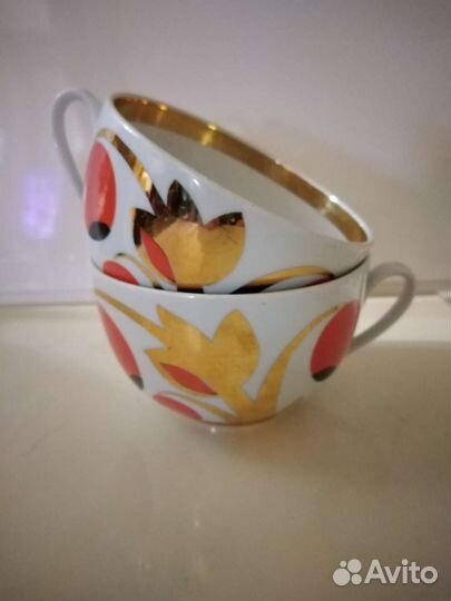 Чашки фарфор Вербилки