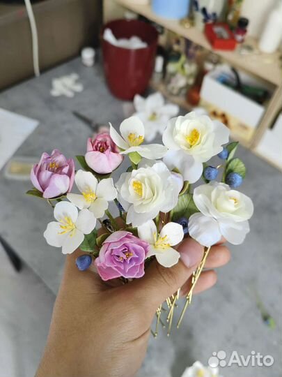 Шпильки для волос свадебные. Ручная Работа