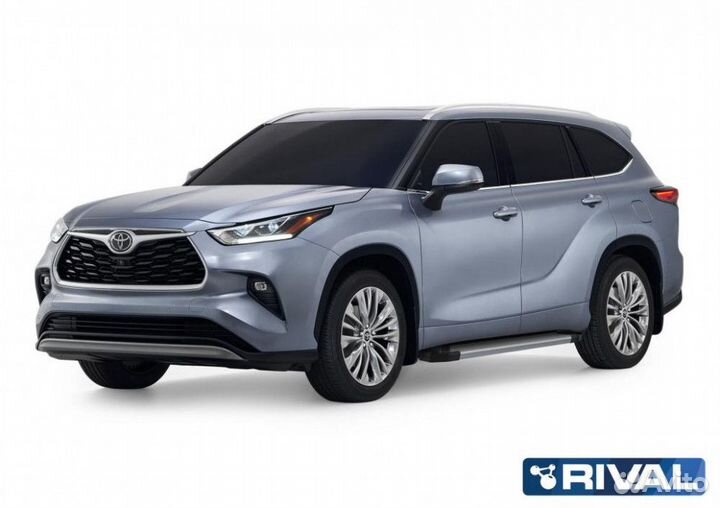 Пороги-подножки Toyota Highlander 2020. Silver