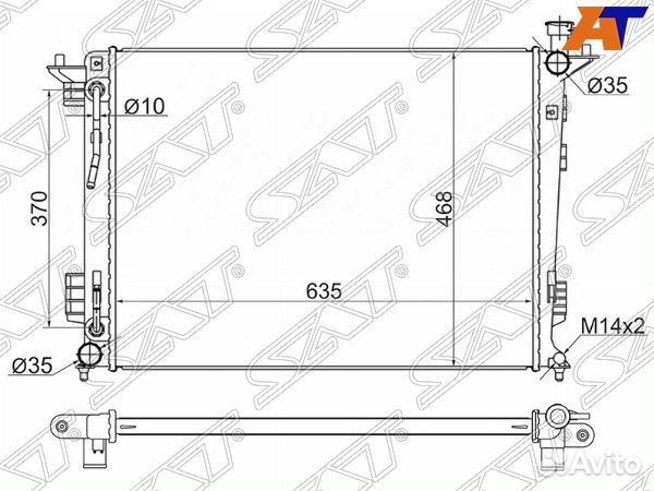 Радиатор hyundai IX35, hyundai IX35 10, hyundai tucson, hyundai tucson/IX35 10, hyundai tucson/IX35