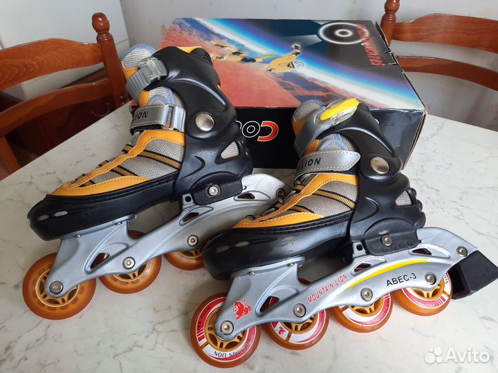 Роликовые коньки Cougar, раздвижные р.34-37