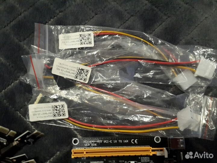 Райзер для видеокарт PCI-E 1x to 16X. ver 006