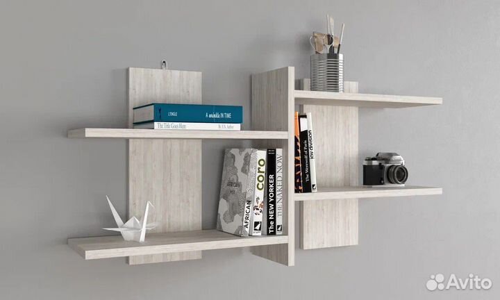 Полка навесная белая