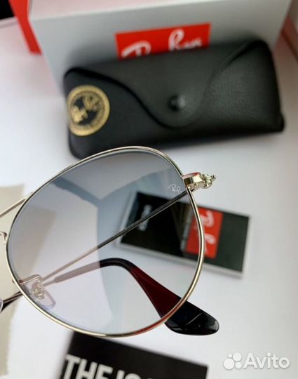 Очки ray ban aviator авиаторы пепельные