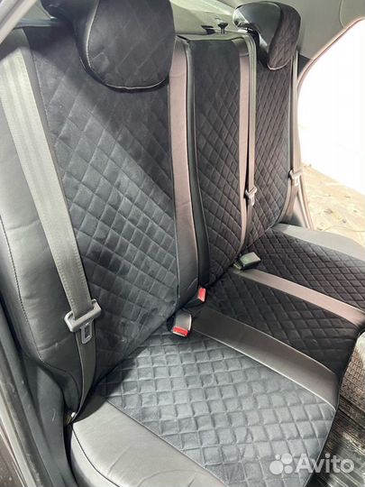 Автопилот чехлы Kia Sportage 3 ромб алькантара