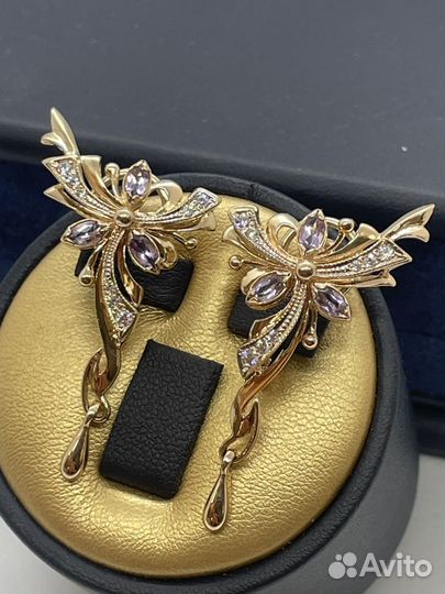 Золотые серьги 585 пробы