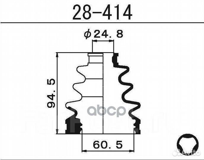 Пыльник внутр шруса (d21 D60.5 H94.5) Toyota