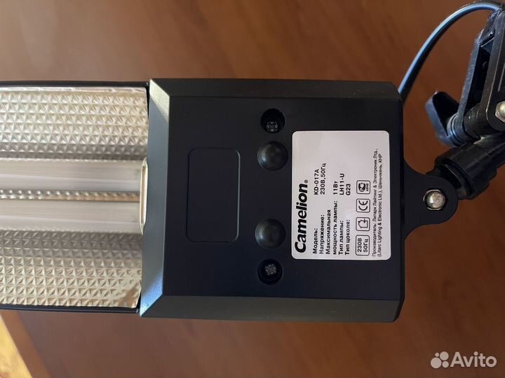 Лампа настольная camelion черная