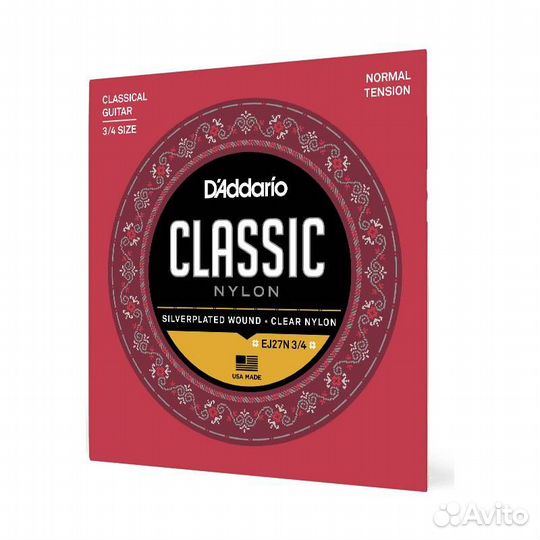 D'addario EJ27 N 3/4 - Струны для классич