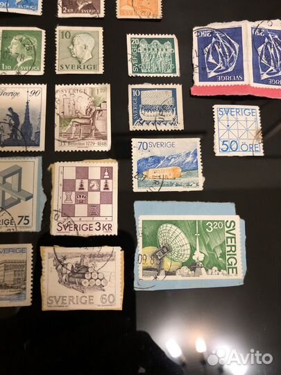 Почтовые маркии Швеции и других стран