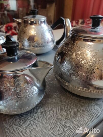 Чайно-кофейный набор. Мельхиор