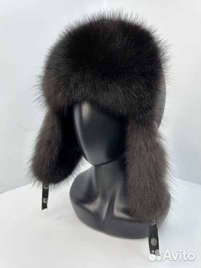 Шапка ушанка из меха Куницы