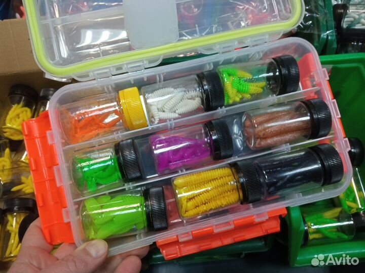 Набор силиконовых приманок для дикой форели и щуки