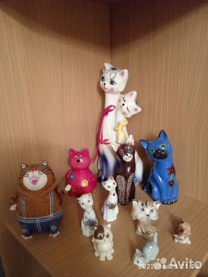 Коллекция кошек, фигурки. Все вместе. 2500