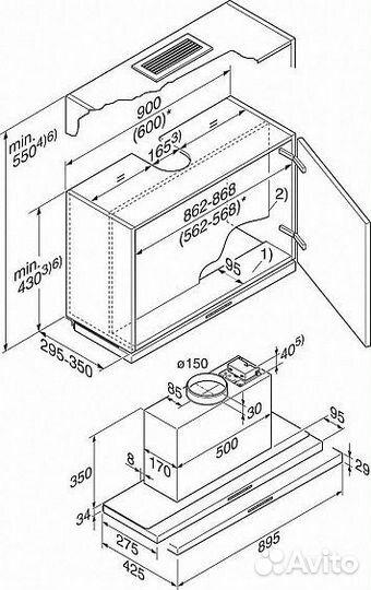 Вытяжка miele DA3496 edst сталь