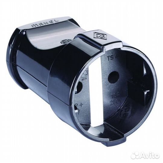 Гнездо штепсельное рп16-001 б/з черный