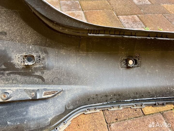 Бампер задний Hyundai Solaris 2 белый 2017-2020