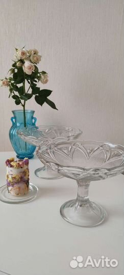 Ваза для фруктов стекло СССР