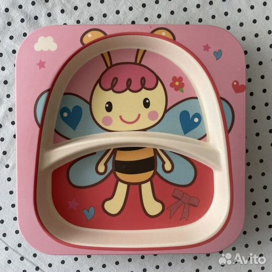 Подарочный набор детской посуды из бамбука