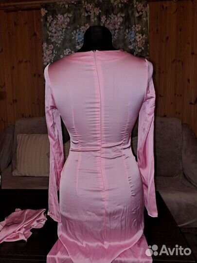 Платье с банданой длинное 42-44