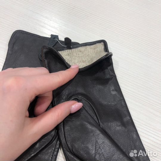 Перчатки женские кожаные