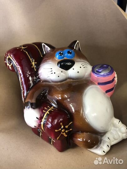 Кот капилка керамическая