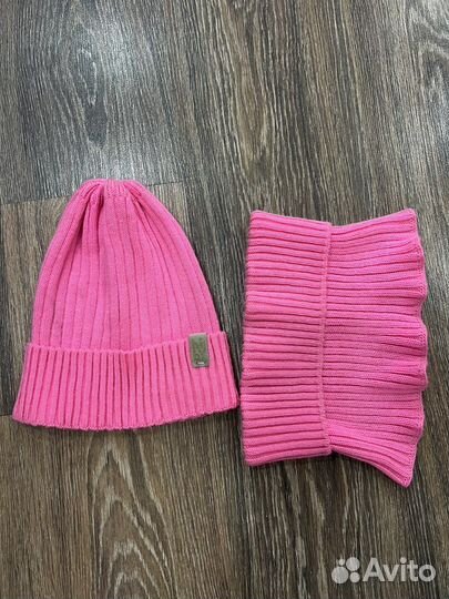 Комплект шапка, шарф (снуд) для девочки 52-56