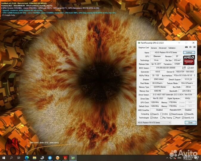 Видеокарта Asus AMD Radeon RX 470 4Gb