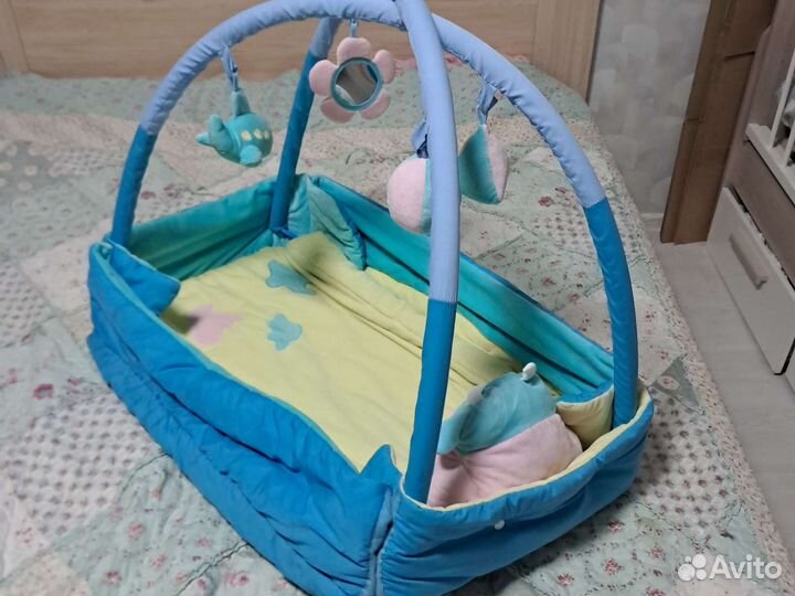 Развивающий коврик мягкий с бортиками