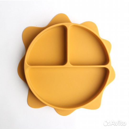 Детская силиконовая тарелка на присоске