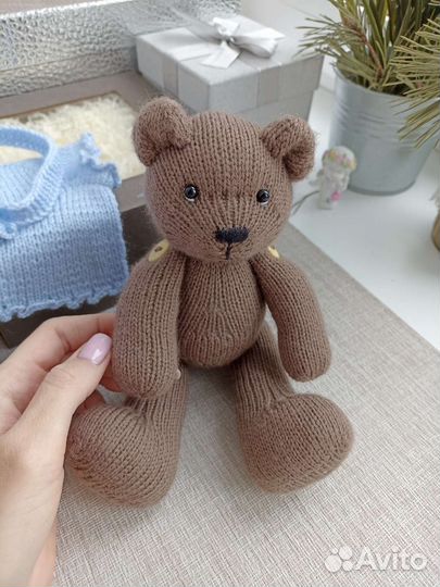 Мишутка Маша вязаная игрушка