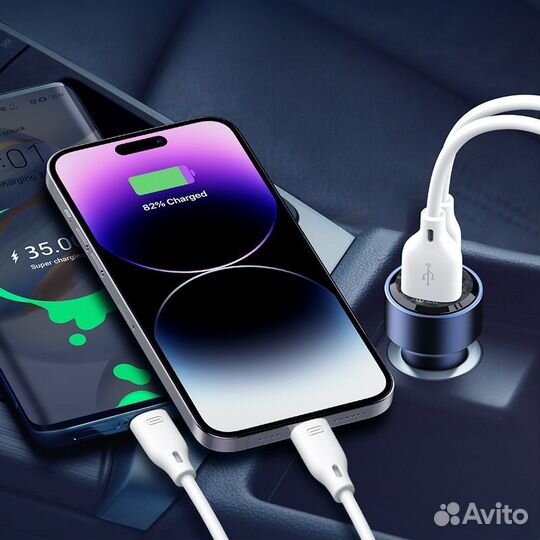 Азу recci RCC-N15 1xUSB-A 1xUSB-C PD/QC3.0 75W BL