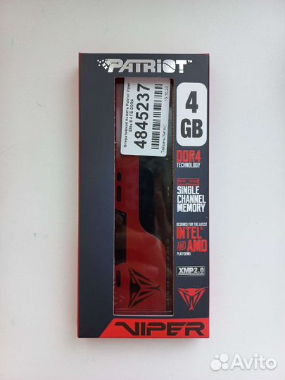 Оперативная память ddr4 4gb patriot viper