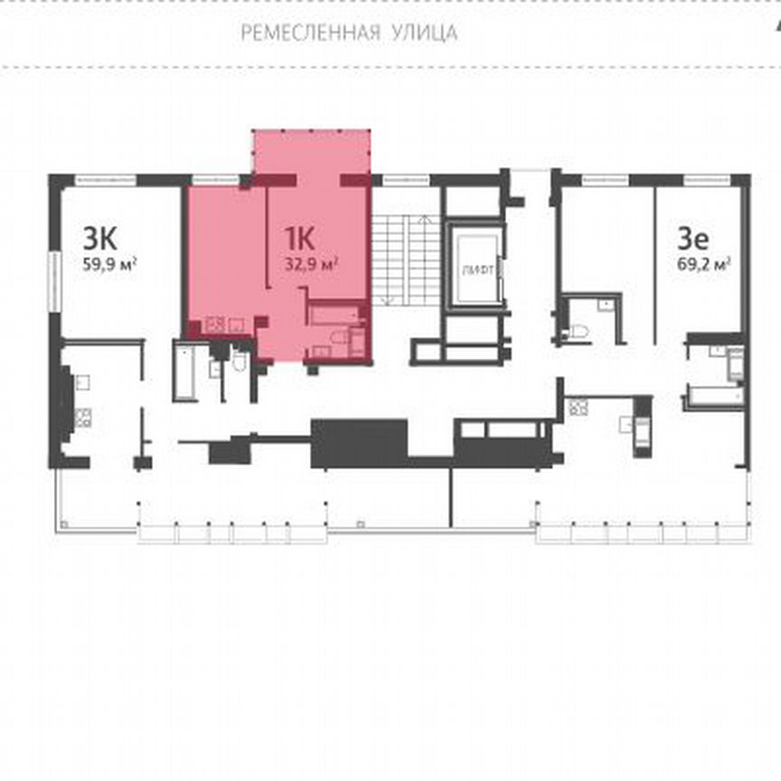 1-к. квартира, 32,8 м², 8/8 эт.