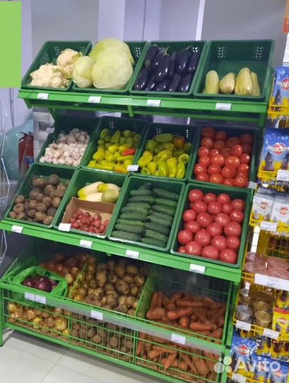 Стеллажи торговые овощные и фруктовые
