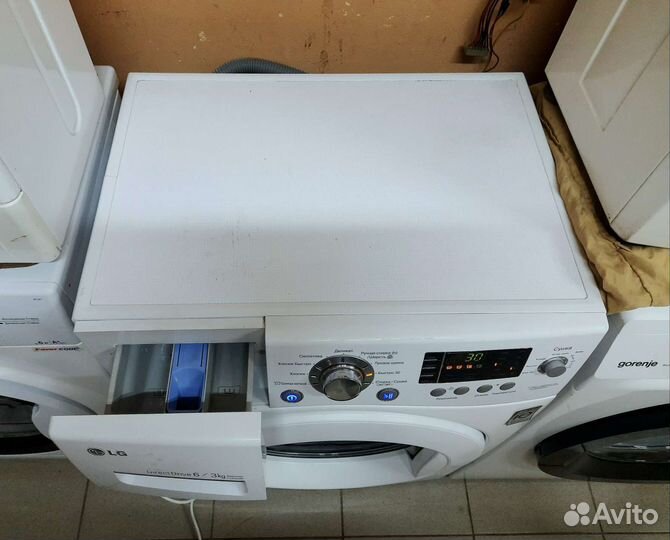 Стиральная машина LG 6кг с сушкой, прямой привод