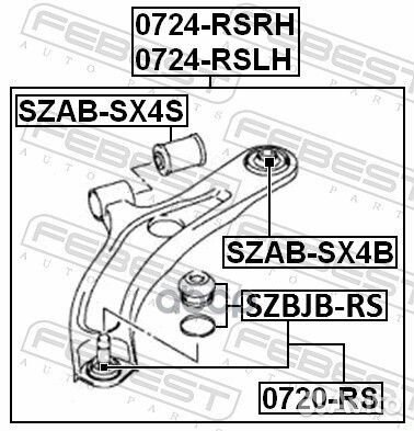 Сайлентблок szab-SX4B szab-SX4B Febest