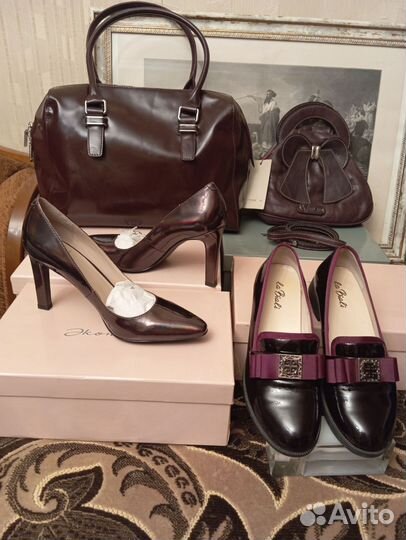 Сумка туфли Эконика новые Италия кожа 37-37,5