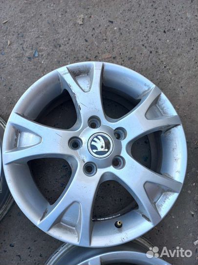 Диски R15 5x112 Skoda реплика б/у Silver
