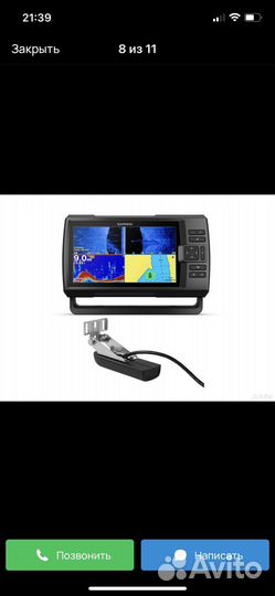 Эхолот garmin striker vivid 9sv с датчиком gt52