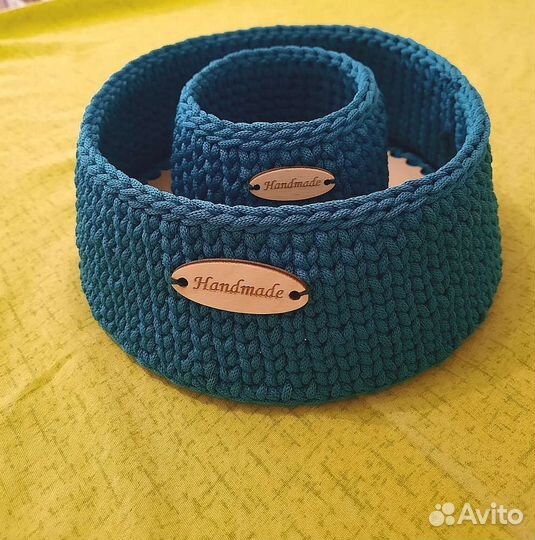 Корзинка вязаная из полиэфирного шнура