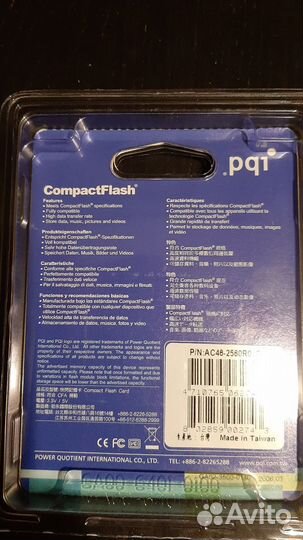 Карта памяти CF Compact Flash Card 256 MB Standart
