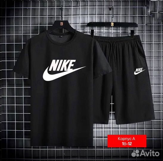 Спортивный костюм мужской футболка и шорты nike