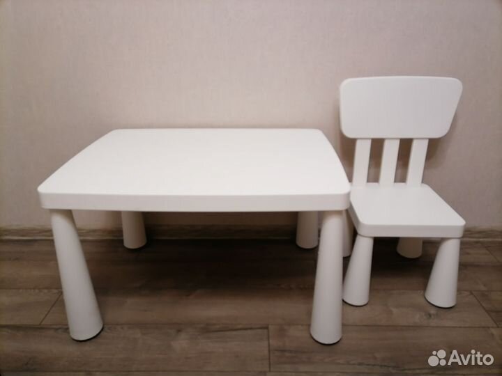 Детский стол и стул IKEA маммут