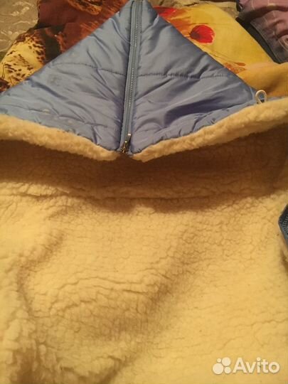 Конверт зимний для новорожденных голубой ariadna96