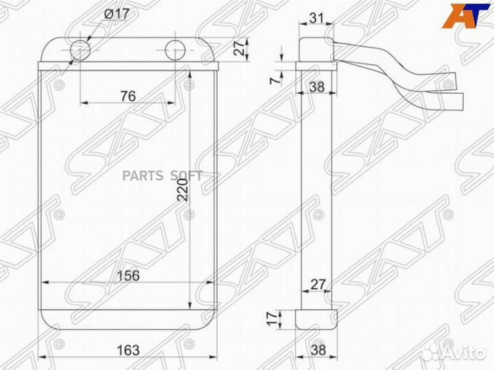 Радиатор отопителя салона toyota land cruiser prado 90/surf 185 96-02