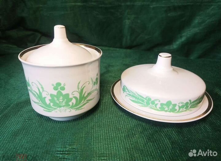 Сахарница масленка фарфор дулево СССР