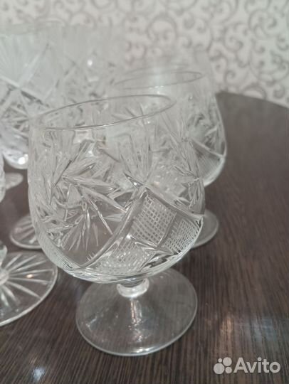 Фужеры хрустальные СССР 20см, 17,5см, 15см, 10,5